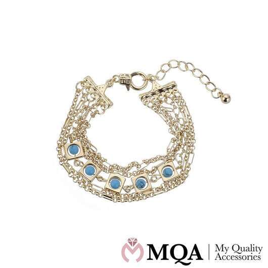 Armband, guldfärgat, gröna stenar, justerbart