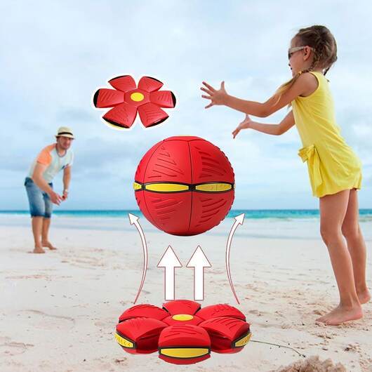 Frisbee / UFO Boll - Rolig Formskiftande Boll - Röd eller Blå