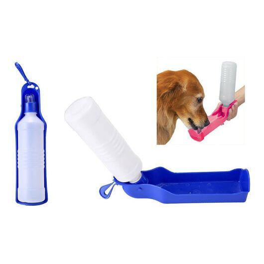 Vattenflaska/drickskål för hundar och katter (perfekt för promenader, biltur etc.)