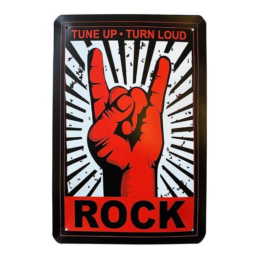 Metallskylt - Rock