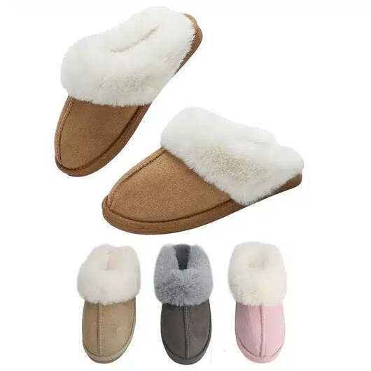 Tofflor/Hemsktoskor, rosa, grå, brun eller beige - som skämmer bort dina fötter - Brun / 42/43