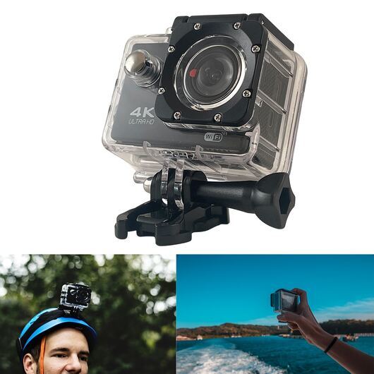 Action Camera 4K m/vattentätt fodral 30 meter - 16,0 megapixlar