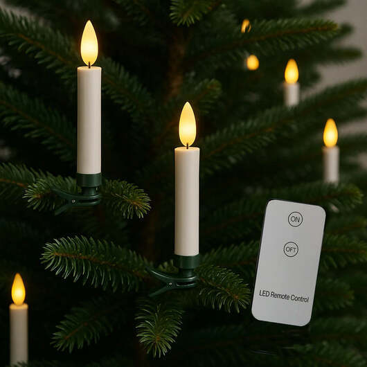 Trådlösa LED-julgransljus med fjärrkontroll  -  10, 20 eller 30 st. - 20 st.