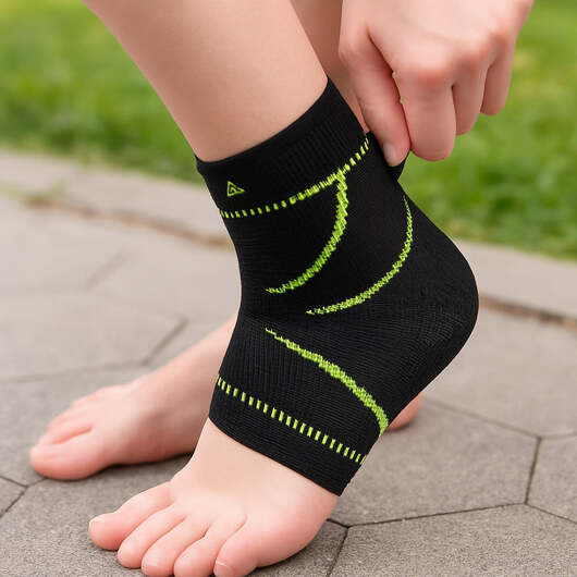 Ankelstöd med kompression