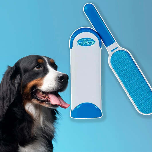 Päls- och luddborste - tar effektivt bort hår från överdrag och textilier