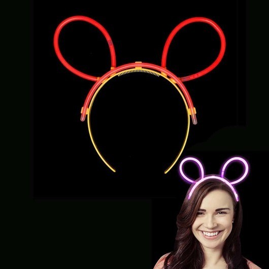 Självlysande Hårband - flera färger - Rosa