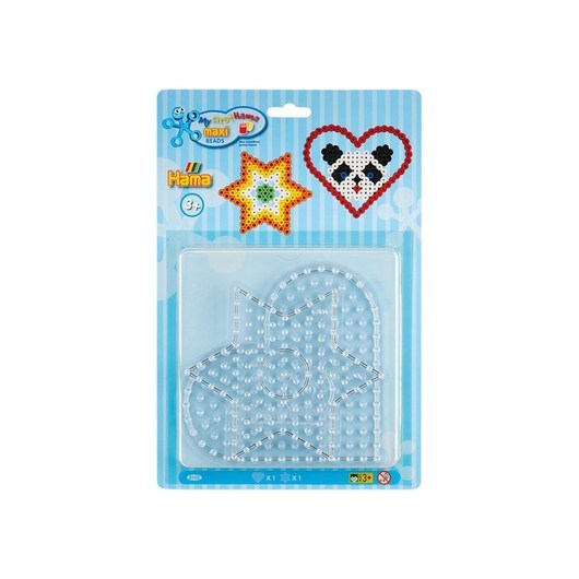 Hama Iron on Bead Plates Maxi - Heart and Star