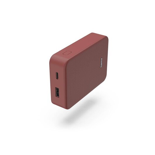 Hama Powerbank Colour 10 10000mAh USB-C+USB-A Red PowerBank - Röd - 10000 mAh