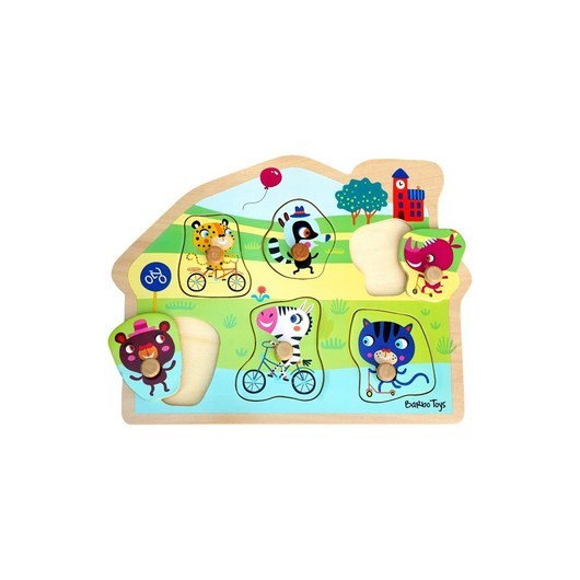 Barbo Toys Little Bright Ones - Wooden Puzzle - Play