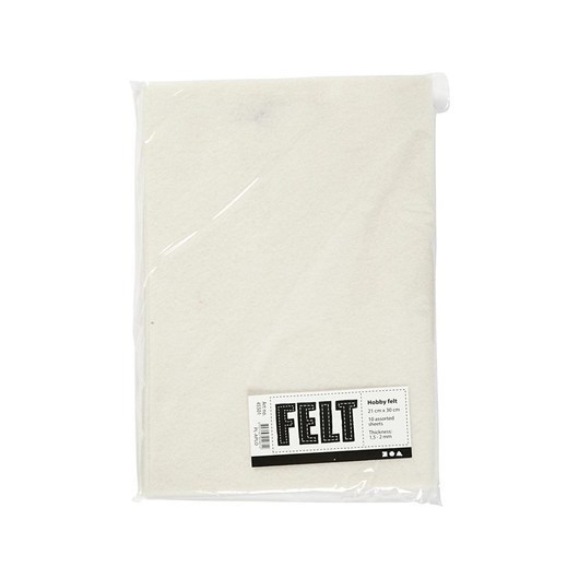 Creativ Company Hobbyfelt Off-white A4 10 Sheets