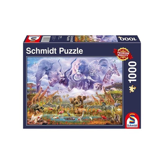 Schmidt Puzzle - Animals at the Waterhole (1000 pieces)