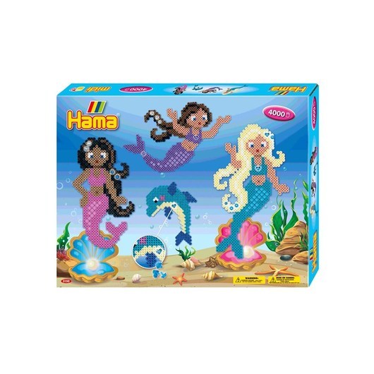 Hama Iron-on bead set Mermaids 4000 pcs.