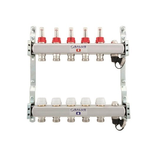 Salus Floor heating manifold 7 slings with flowmeter