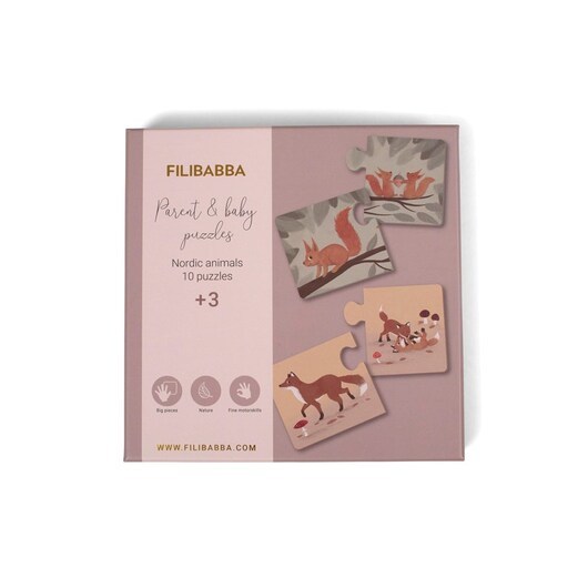 Filibabba Parent &amp; baby puzzle - Nordic animals