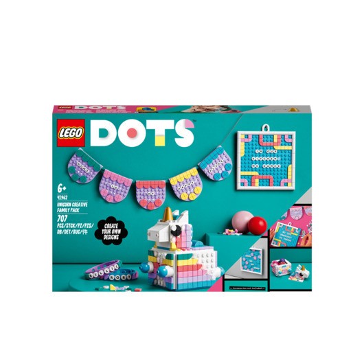LEGO DOTS 41962 Enhörning - Kreativt familjepack