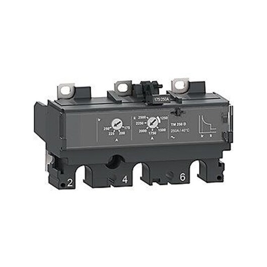 Schneider Electric Current relay TM250D for ComPacT NSX 250 circuit breakers bimetallic/electromagnetic rated current 250 A.