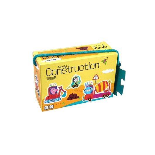 Barbo Toys Little Bright Ones - 3 Puzzles - Construction