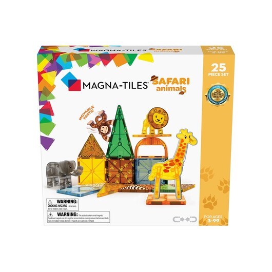 Magna-Tiles Sats med safaridjur i 25 delar