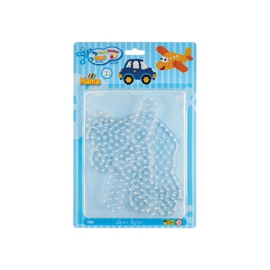 Hama Iron on Bead Plates Maxi - Car and Airplane