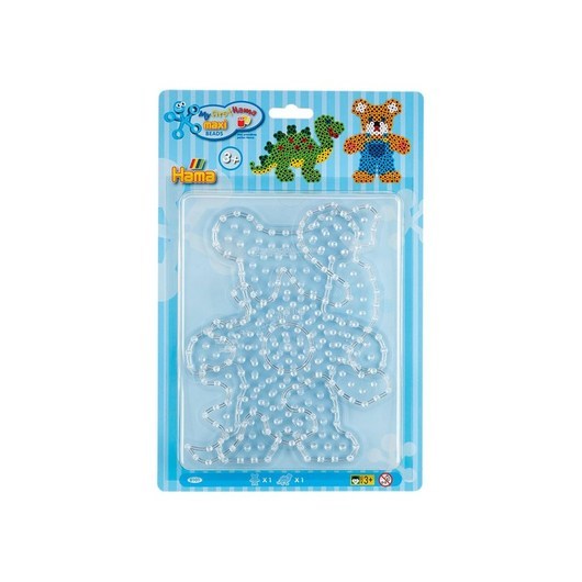 Hama Iron on Bead Plates Maxi - Dino and Teddy Bear