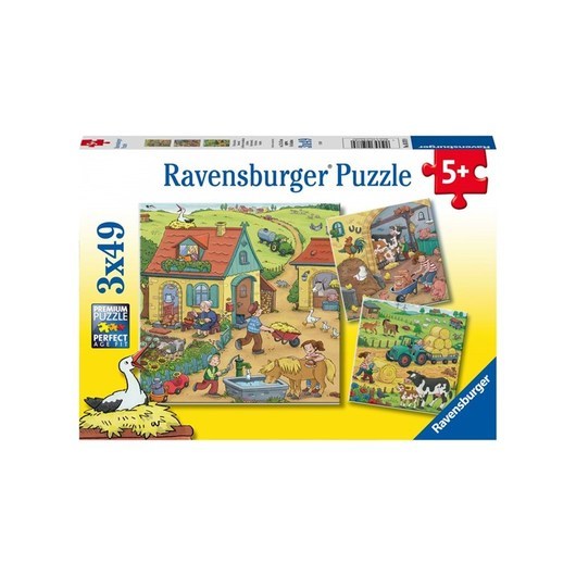 Ravensburger On The Farm 3x49p