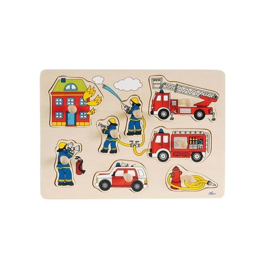 Goki Bubble Puzzle Fire Department Trä