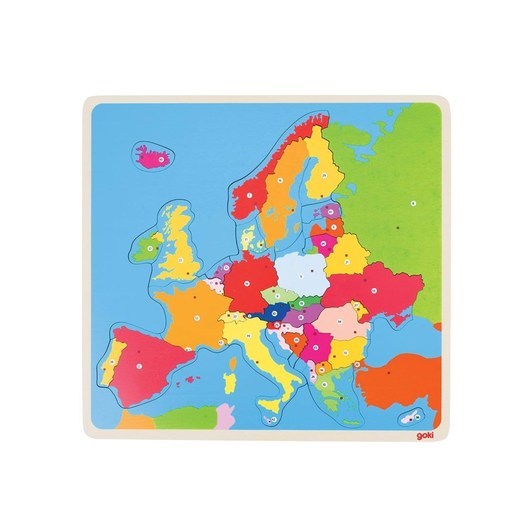 Goki Wooden Puzzle Europe Trä