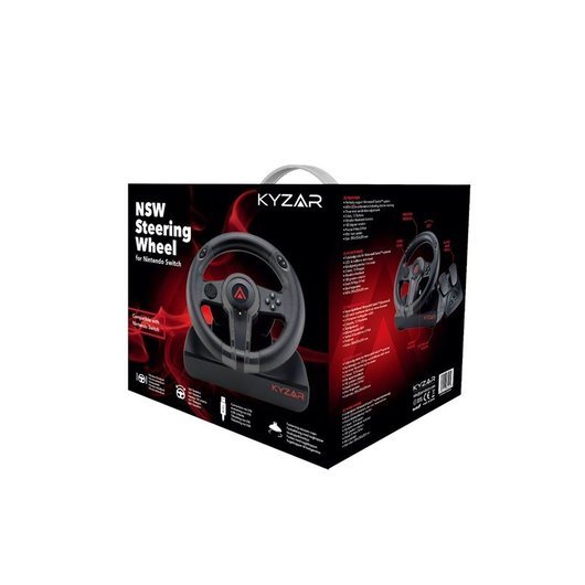 Kyzar Switch Racing Wheel - Hjul &amp; Pedal Set - Nintendo Switch