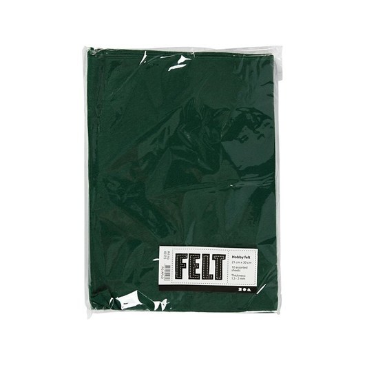 Creativ Company Hobby Felt Dark Green A4 10 Sheets