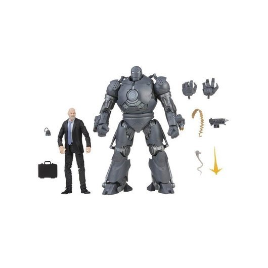 Hasbro Marvel Legends Series 6-inch Scale Action Figure Toy 2-Pack Obadiah Stane and Iron Monger