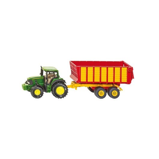 SIKU 1650 John Deere With silage trailer 1: 72
