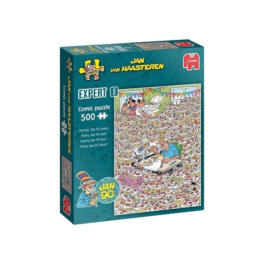 Jumbo Jan van Haasteren Jigsaw Puzzle Expert 8 - Hooray Jan 90 Years - 500 Pieces Golv
