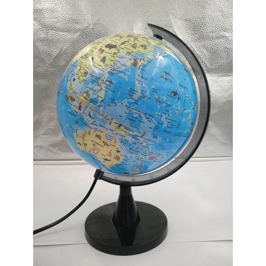 Science Globe with animals and light 20 cm