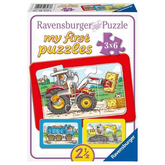 Ravensburger Excavator Tractor &amp; Dump Tractor 3x6p