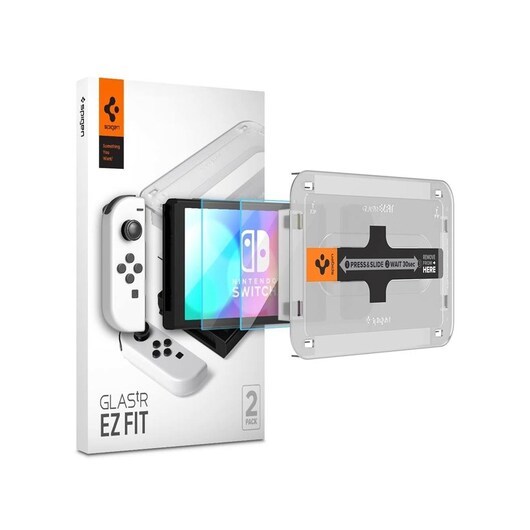 Spigen Glass tR EZ Fit 2 Pack - Nintendo Switch OLED - Accessories for game console - Nintendo Switch OLED