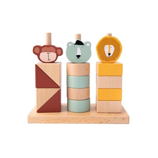 Trixie Baby Wooden Animals Stacking Blocks 15 pcs.