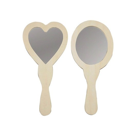 Creativ Company Decorate your Wooden Hand Mirror 2pcs.