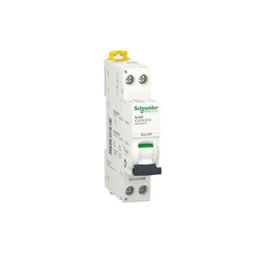 Schneider Electric Circuit breaker iC40N 1 Pole + Zero B characteristic 10A 6/10kA breaking capacity Icu