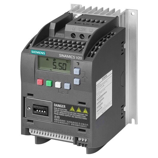 Siemens Sinamics v20 1ac200-240v -10/+10% 47-63hz rated power 0.37kw