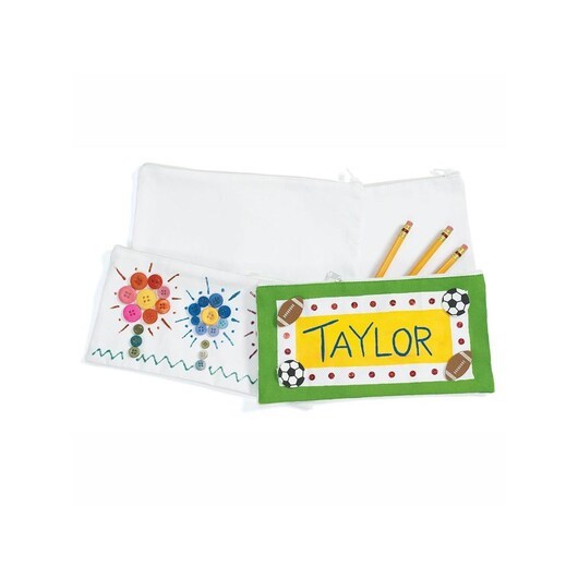 Colorations - Decorate your own Pencil Case Canvas Set of 12