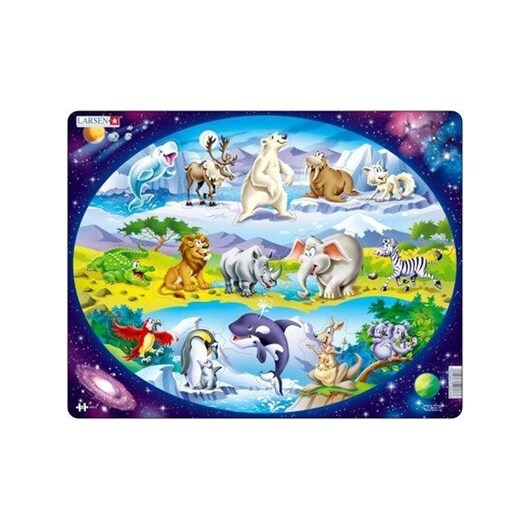Larsen Puzzles Maxi Animals Around the World 15 pcs Puzzle