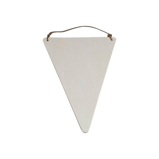 Playwood Wooden Flag Triangle with Hanger 19.5x15cm