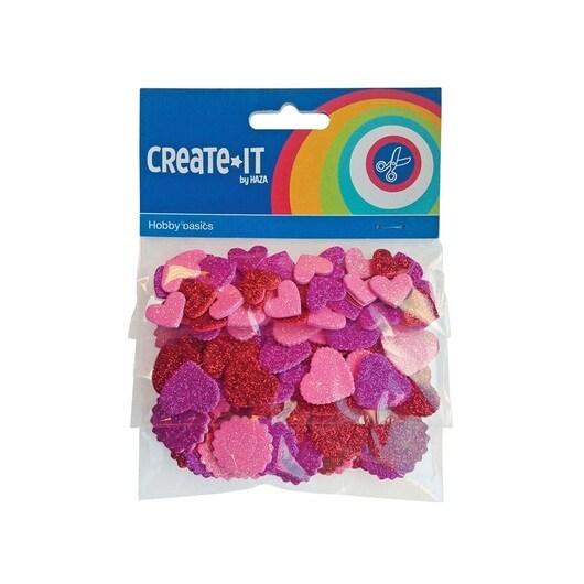 Haza Witbaard Foam stickers Hearts and Rounds 132 pcs.