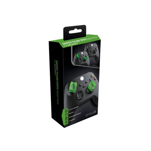 Gioteck Xbox Series X Sniper Mega Pack Thumb Grips - Black/Green - Tillbehör för spelkonsol - Microsoft Xbox Serie X