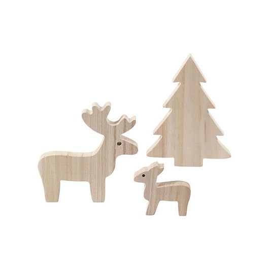 Creativ Company Wooden Reindeers with Christmas tree