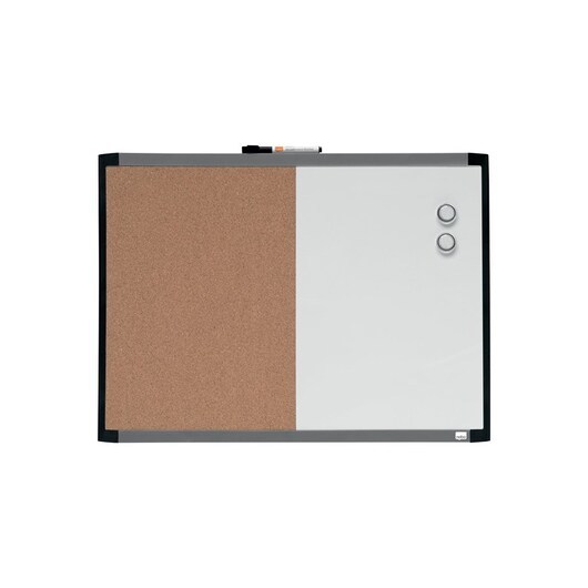 Nobo Quartet combo board: whiteboard bulletin board - 585 x 430 mm