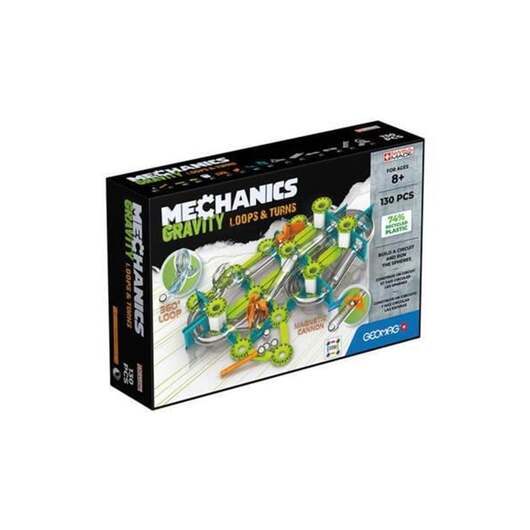 Geomag Mechanics Gravity Loops &amp; Turns magnetic bricks 130 pieces GEOMAG GEO-763