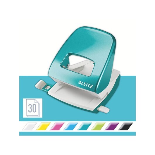 Leitz Hålslag  WOW 5008 Metall 2-hål (EU) / 30ark Isblå
