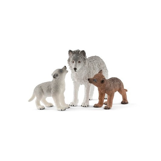 Schleich Varghona med valpar