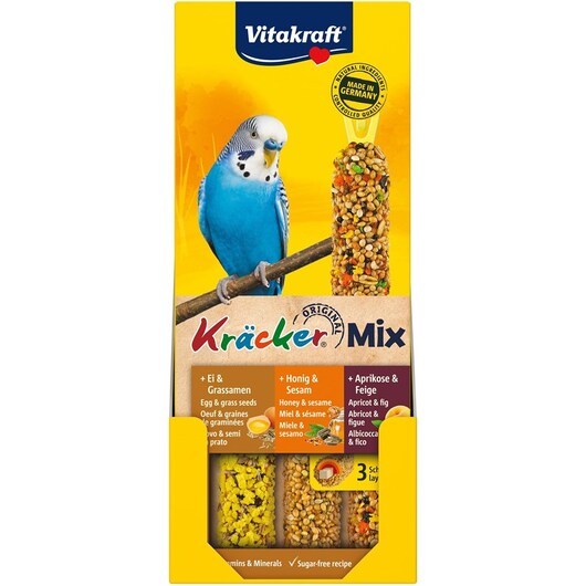 Vitakraft Kräcker® Mix Ägg/Frukt/Honung för undulater